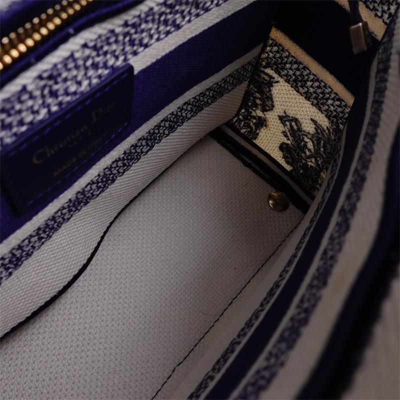 Pre-owned Dior Blue Lady Canvas Shoulder Bag