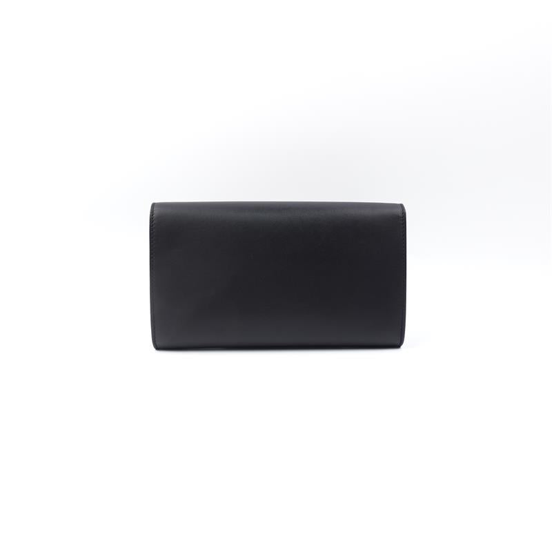 Pre-owned Dior Black Bobby Calfskin Wristlet