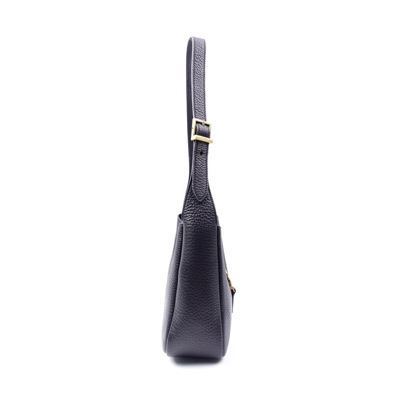 Pre-owned Saint Laurent LE 5 A 7 Black Calfskin Bucket