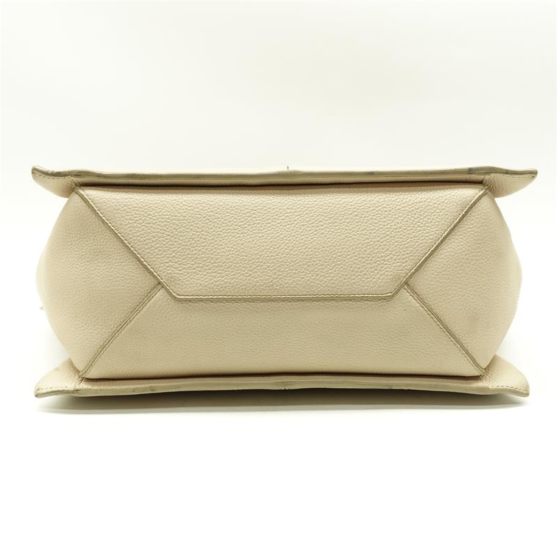 Pre-owned Celine Tri-Fold White Calfskin Tote