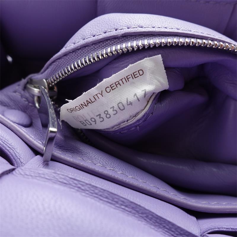 Bottega Veneta Cassette Purple Calfskin Cross Body Bag