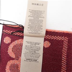Pre-Owned Gucci Pink&Burgundy Square Wool Scarf