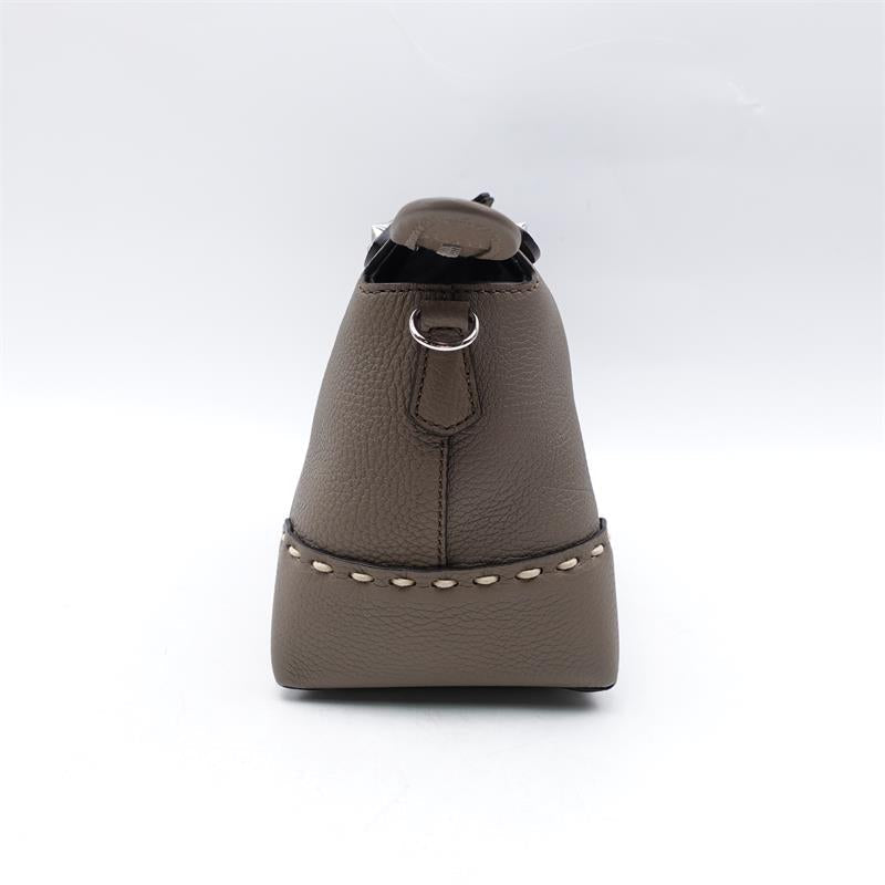 Fendi By The Way Grey Calfskin Shoulder Bag