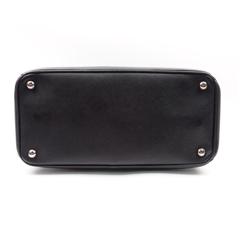 Pre-owned Prada Black Double Saffiano Leather Shoulder Bag