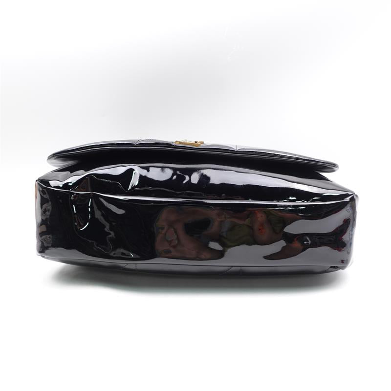 Pre-owned Saint Laurent Jamie Large Black Vernis Shoulder Bag