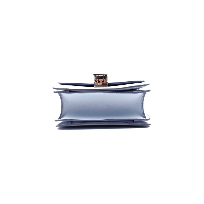 Pre-owned Celine Classic Box Blue Calfskin Shoulder Bag