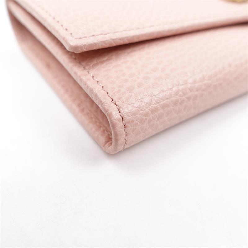 Pre-owned Prada Pink Calfskin Long Wallet