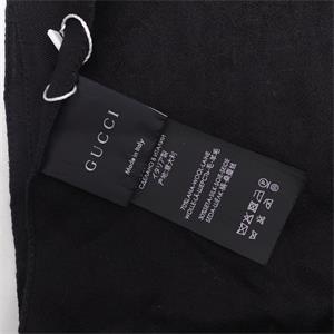 Pre-Owned Gucci Black Square Wool Scarf