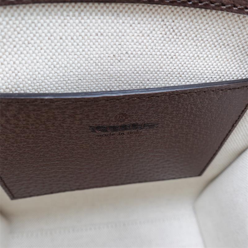 Pre-owned Gucci Ophidia GG Brown Canvas Shoulder Bag