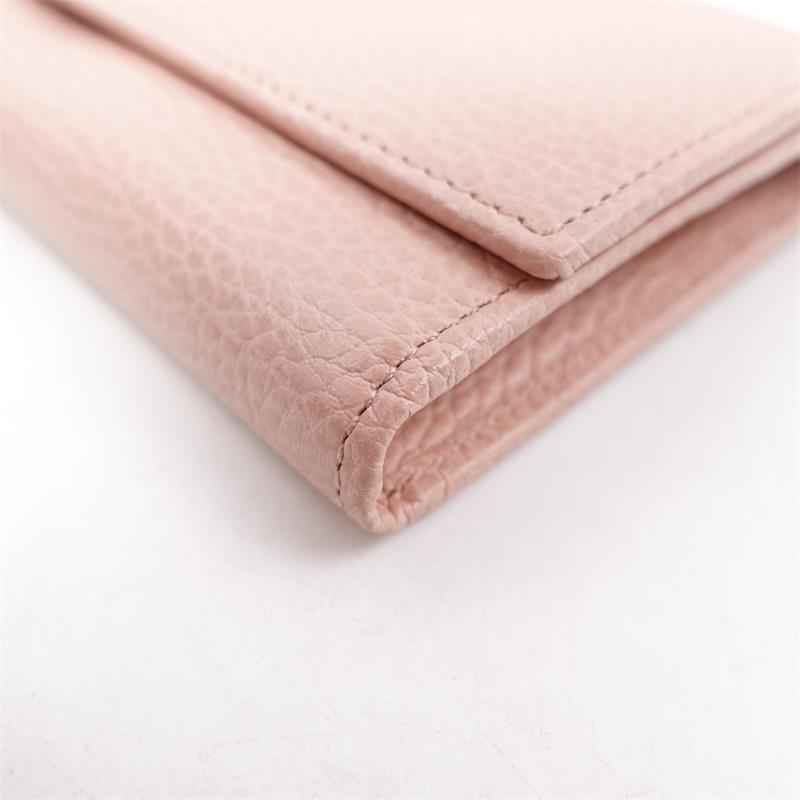 Pre-owned Prada Pink Calfskin Long Wallet