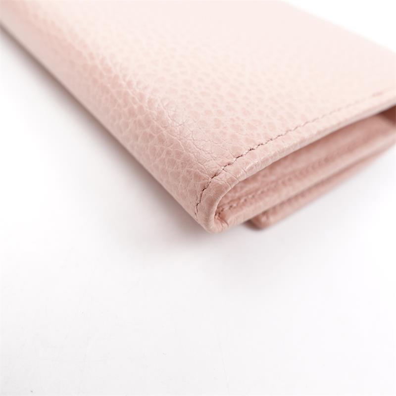 Pre-owned Prada Pink Calfskin Long Wallet
