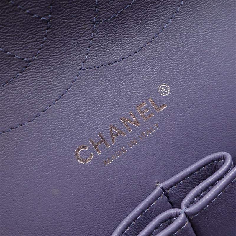 Pre-owned Chanel Jumbo Lavender Purple Lambskin Shoulder Bag