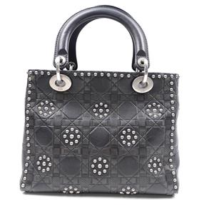Pre-owned Dior Lady Black Calfskin Shoulder Bag