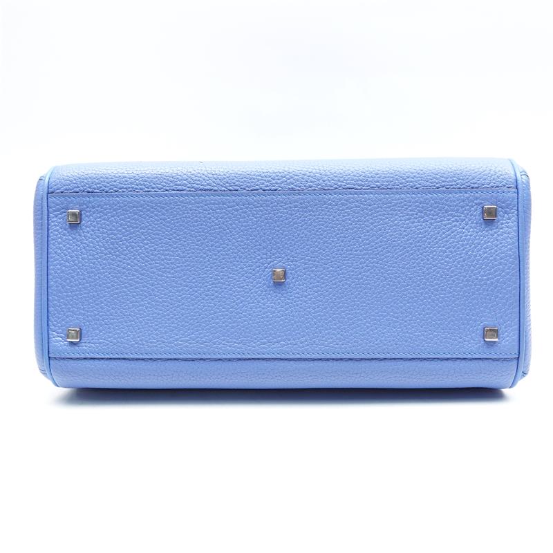 Pre-owned Moynat Blue Calfskin Shoulder Bag