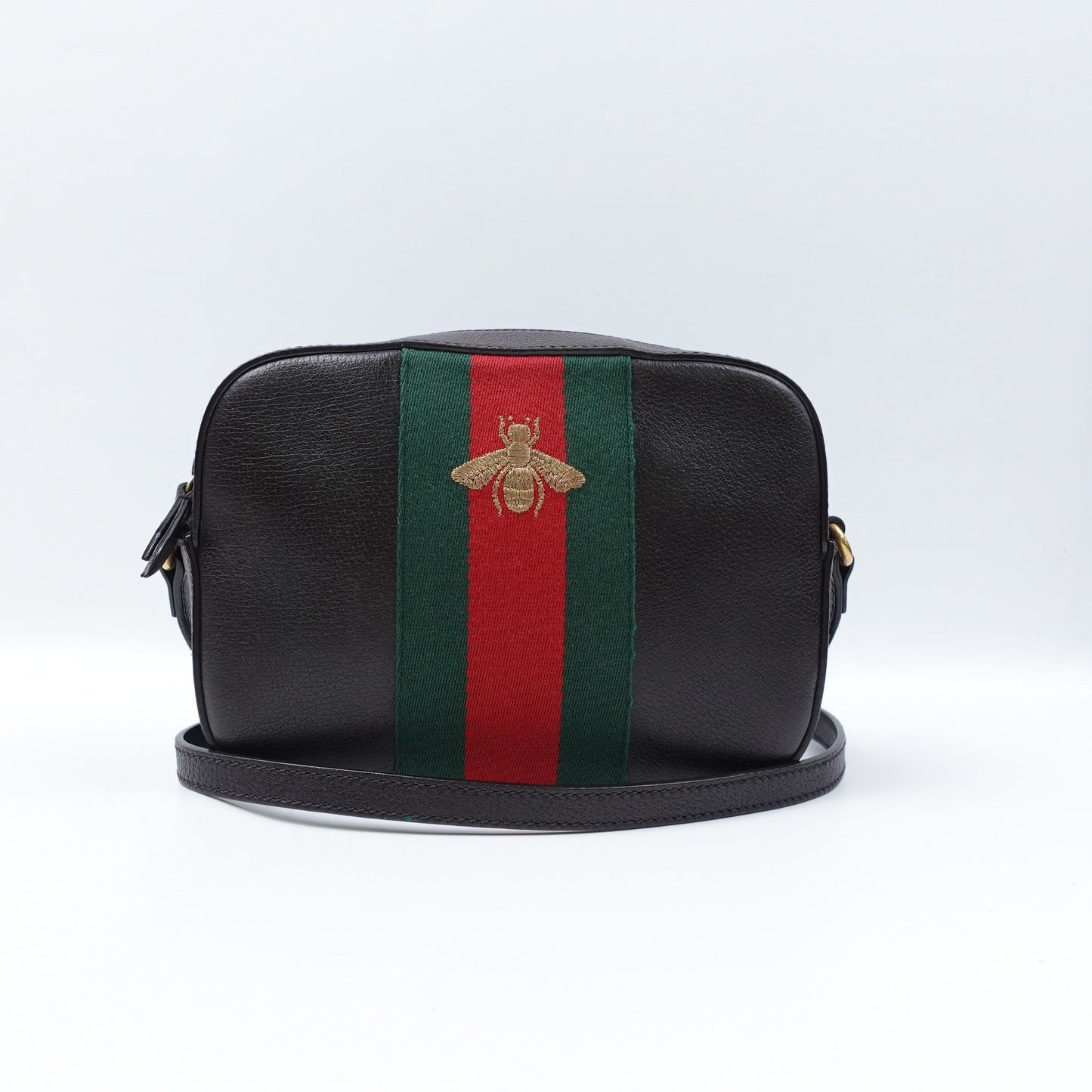 Pre-owned Gucci Ophidia Black Calfskin Shoulder Bag