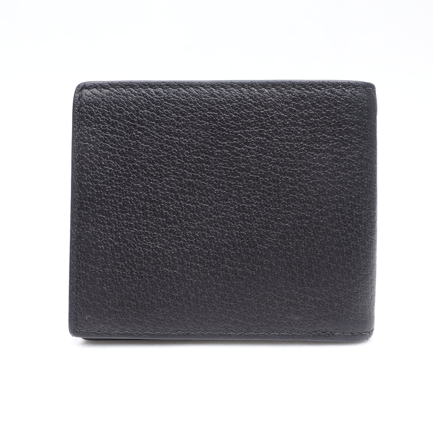 Pre-owned Gucci Bee Black Calfskin Bifold Wallet