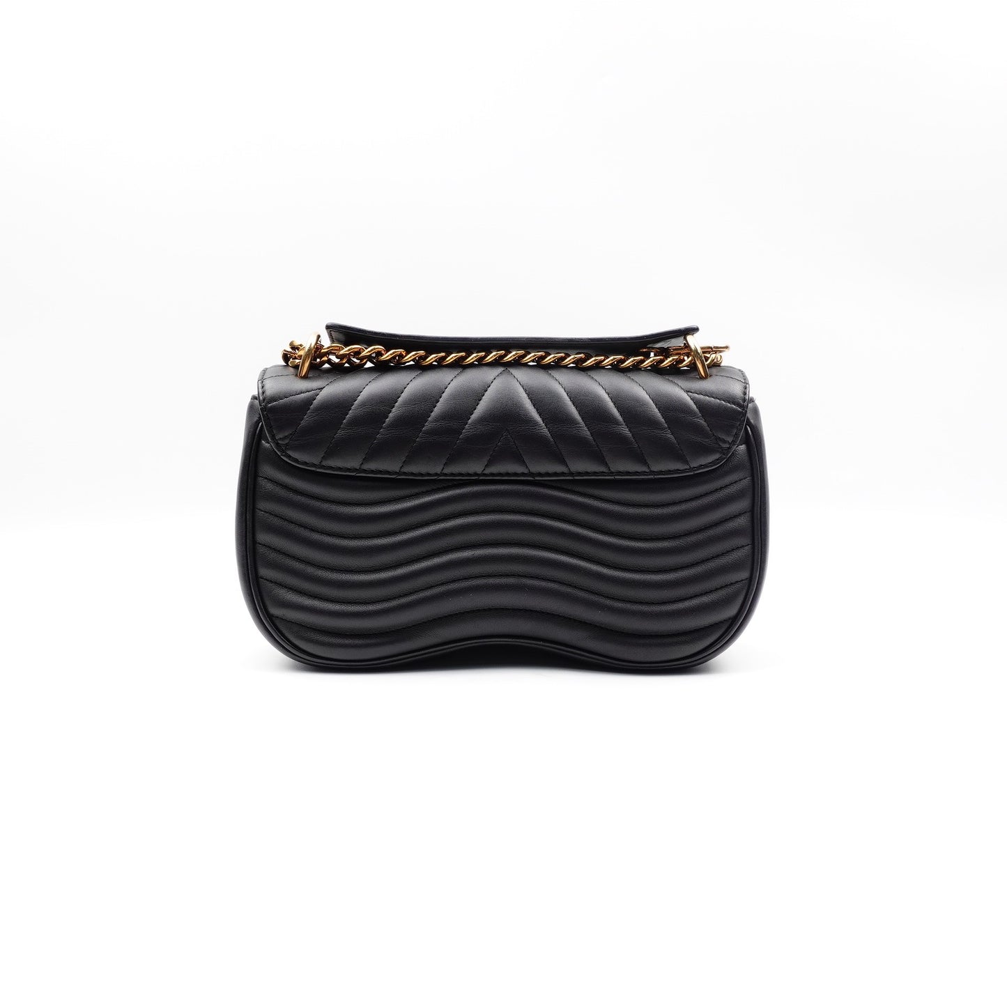 Pre-owned Louis Vuitton New Wave Black Calfskin Shoulder Bag