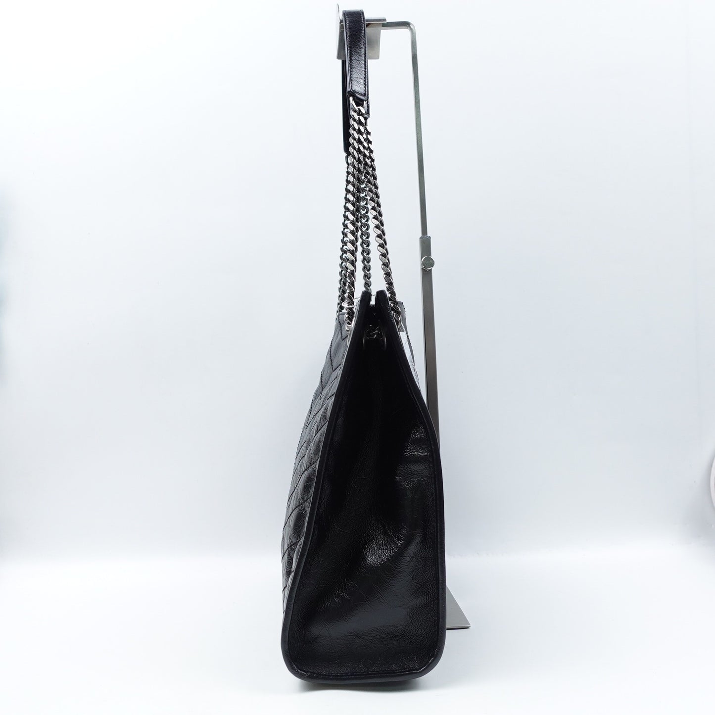Pre-owned Saint Laurent Niki Shopping Nano Black Calfskin Shoulder Bag