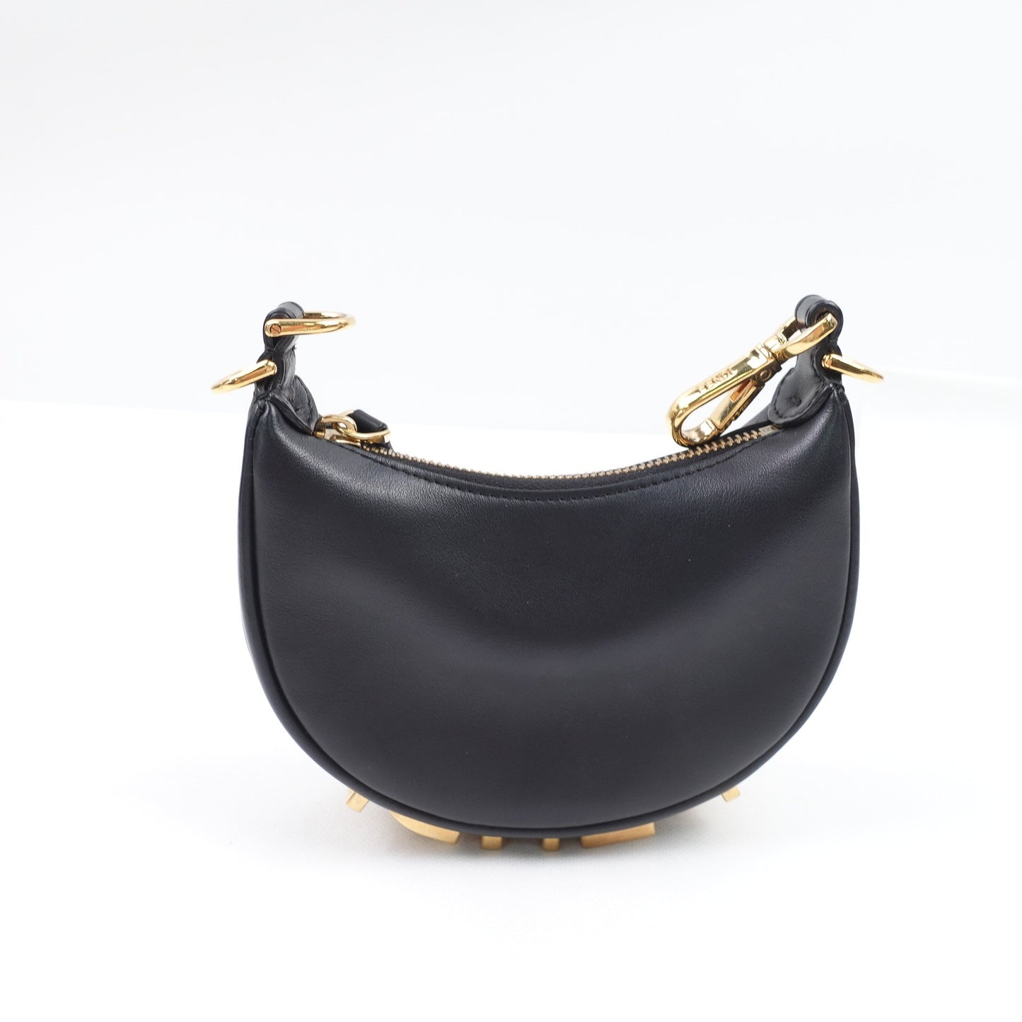 Pre-owned Fendi Graphy Mini Black Calfskin Clutch
