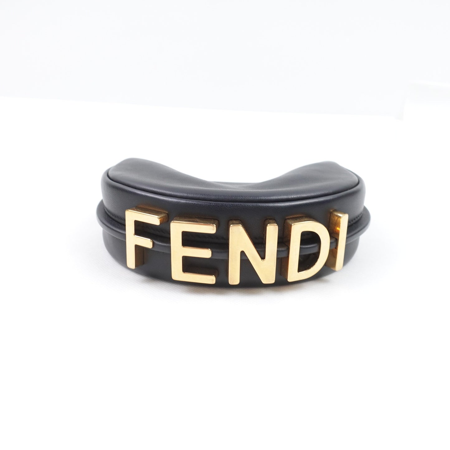 Pre-owned Fendi Graphy Mini Black Calfskin Clutch