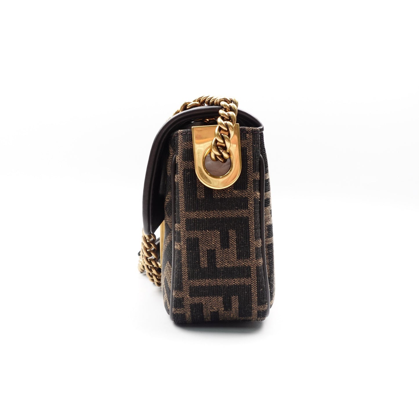 Pre-owned Fendi Baguette Medium Monogram Canvas Shoulder Bag