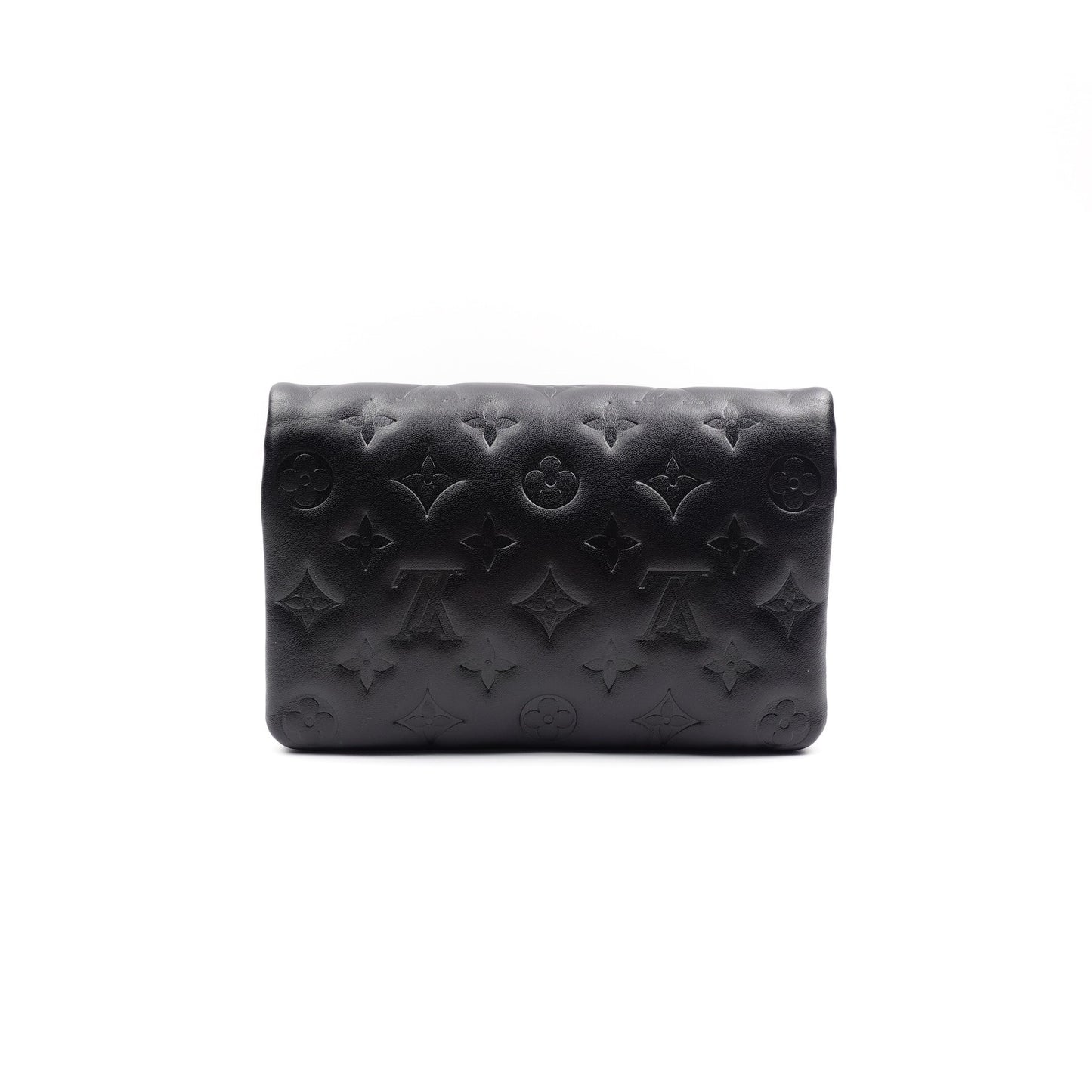 Pre-owned Louis Vuiton Pochette Coussin PM Black Lambskin Shoulder Bag