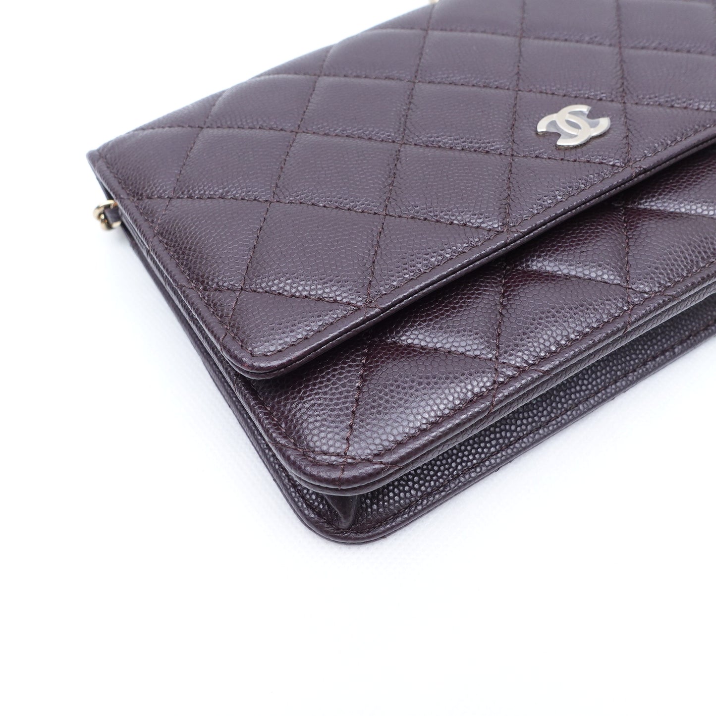 Pre-owned Chanel Woc Coffee Caviar Shoulder Bag