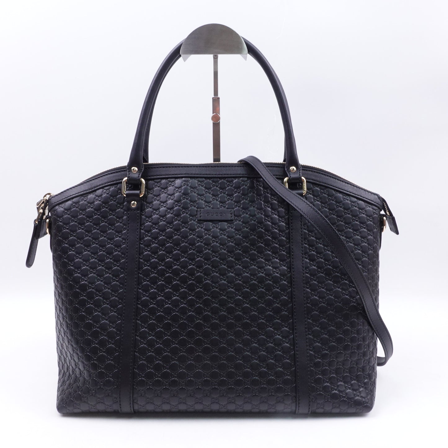Pre-owned Gucci GG Black Calfskin Shoulder Bag