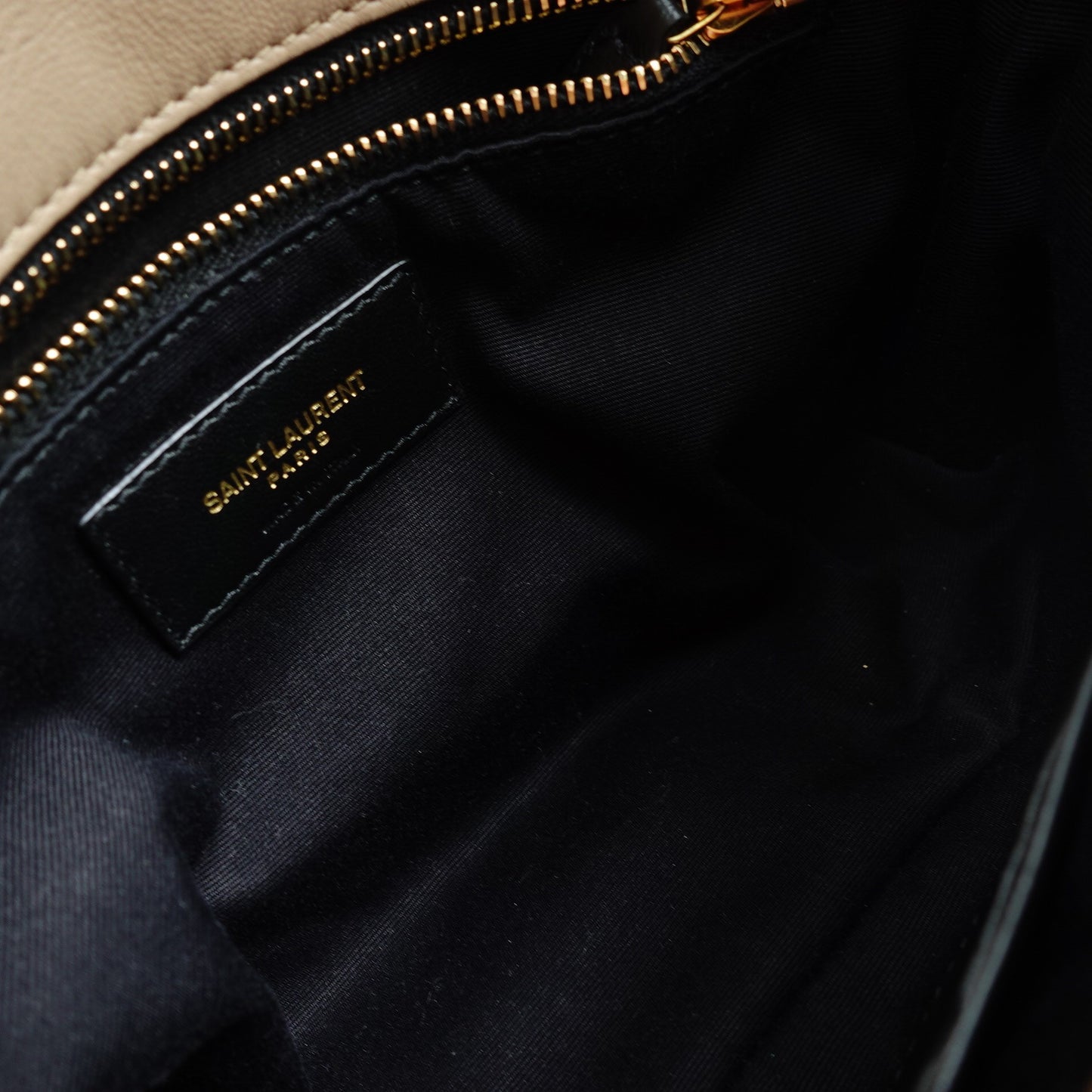 Pre-owned Saint Laurent Puffer Toy Milktea Calfskin Shoulder Bag