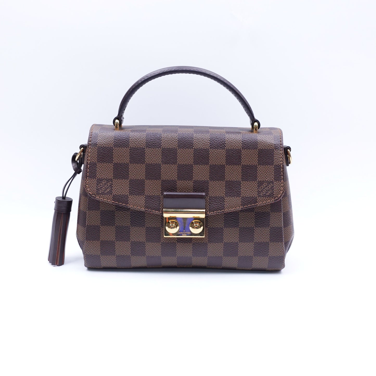 Pre-owned Louis Vuitton Croisette Damier Ebene Coated Canvas Shoulder Bag
