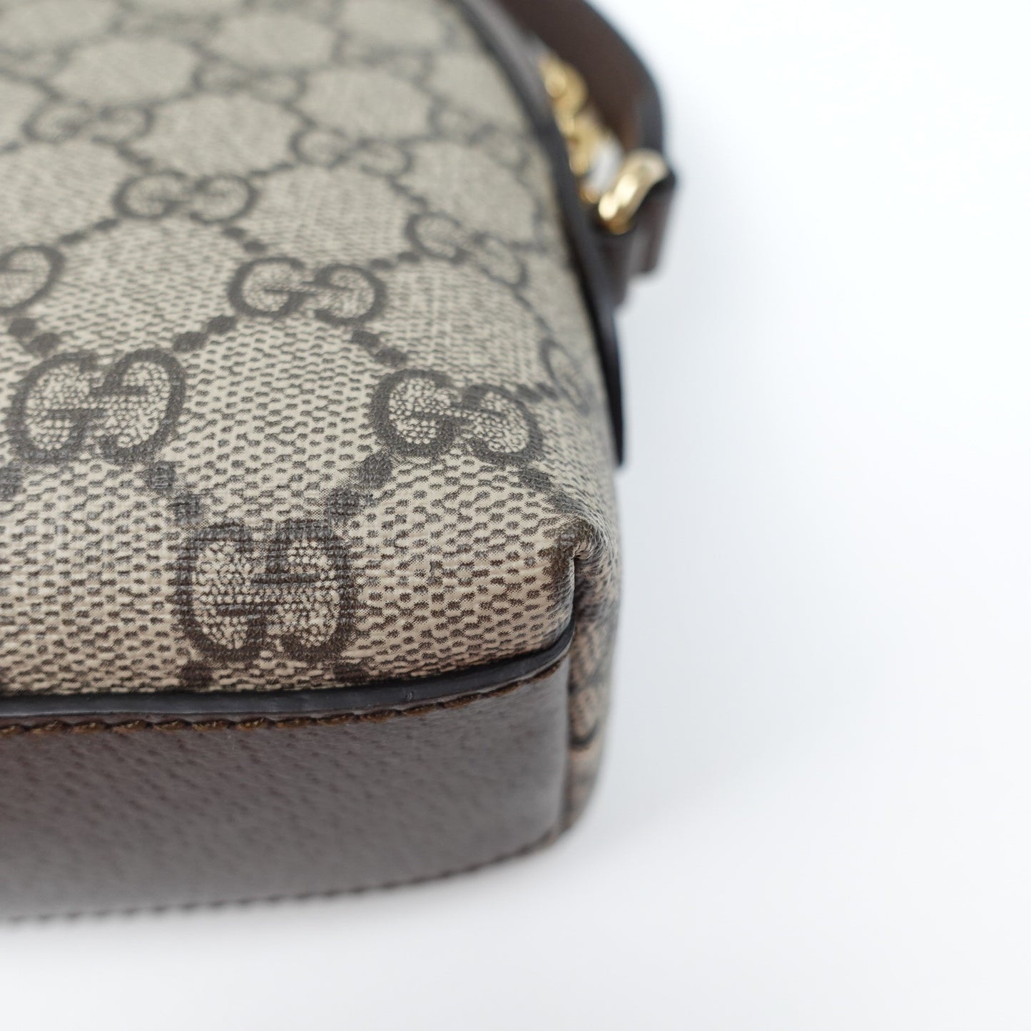 Pre-owned Gucci Ophidia Brown Coated Canvas Shoulder Bag T10299875