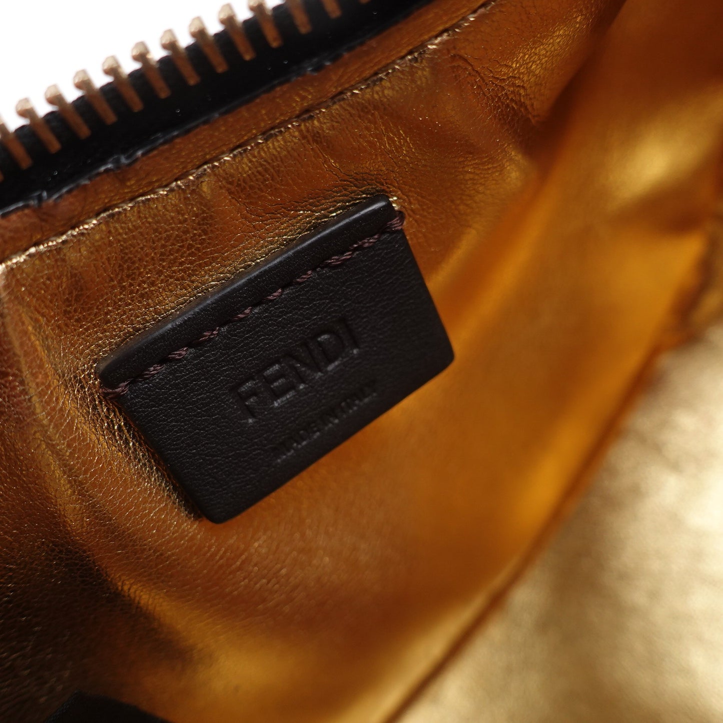 Pre-owned Fendi Graphy Mini Black Calfskin Clutch