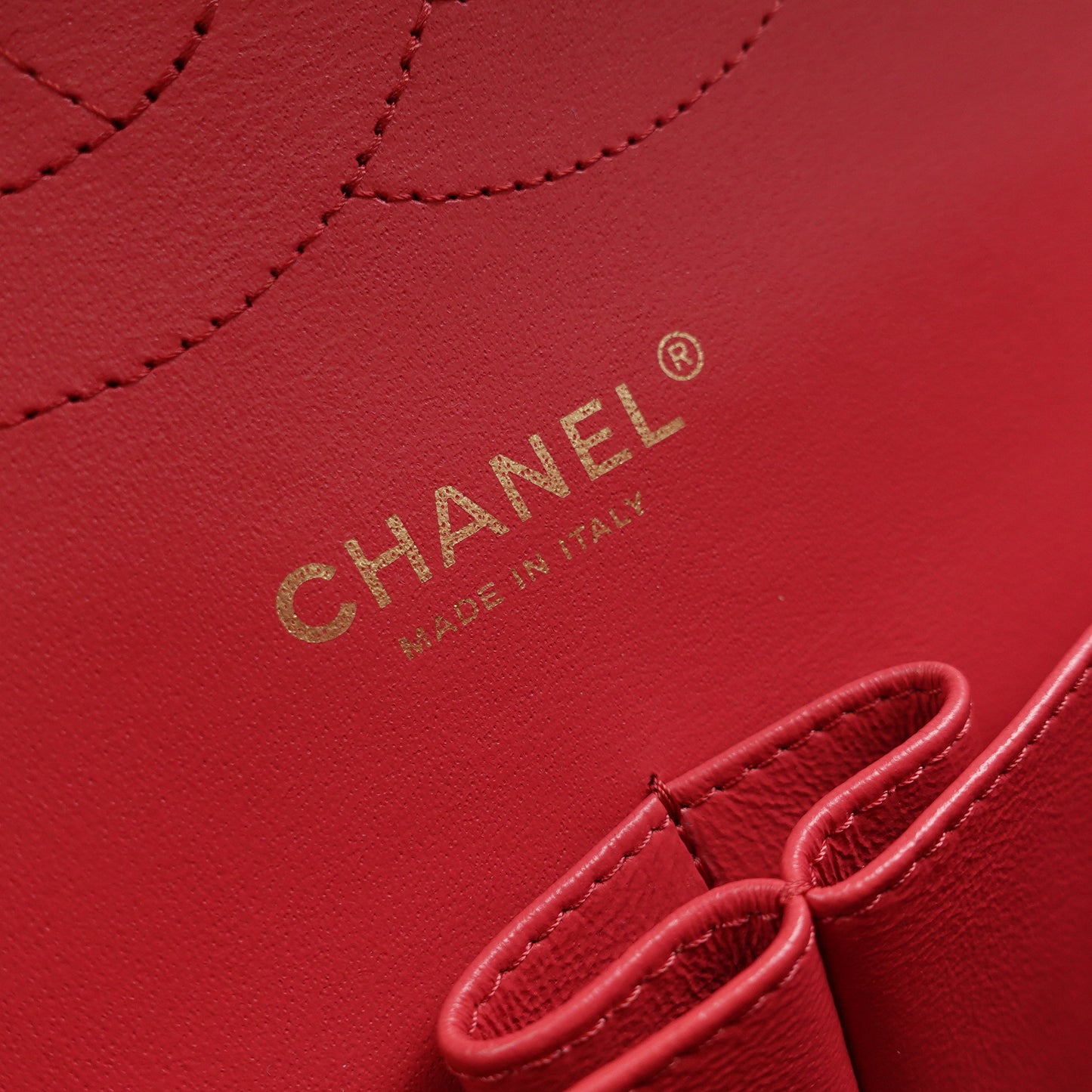 Pre-owned Chanel CF Jumbo Watermelon Pink Caviar Shoulder Bag