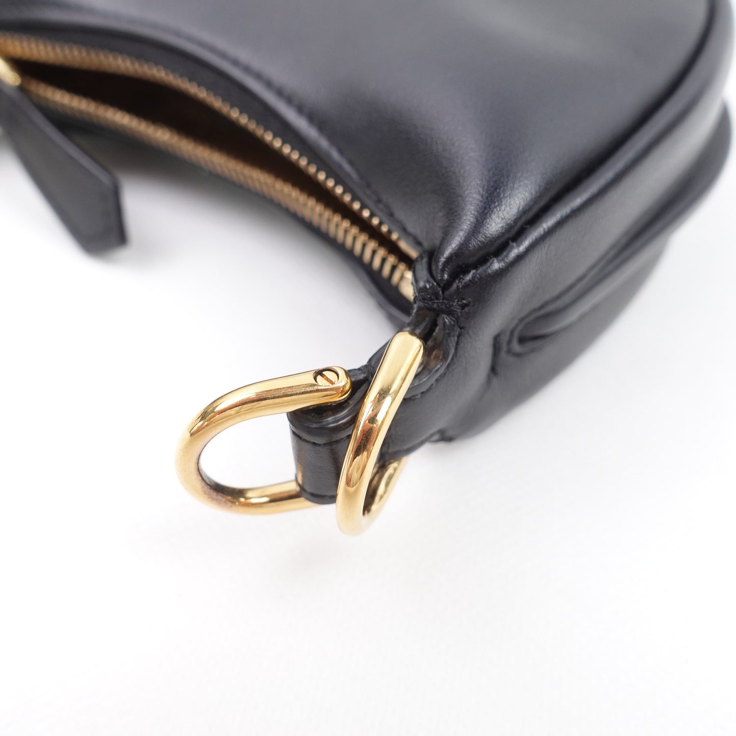 Pre-owned Fendi Graphy Mini Black Calfskin Clutch