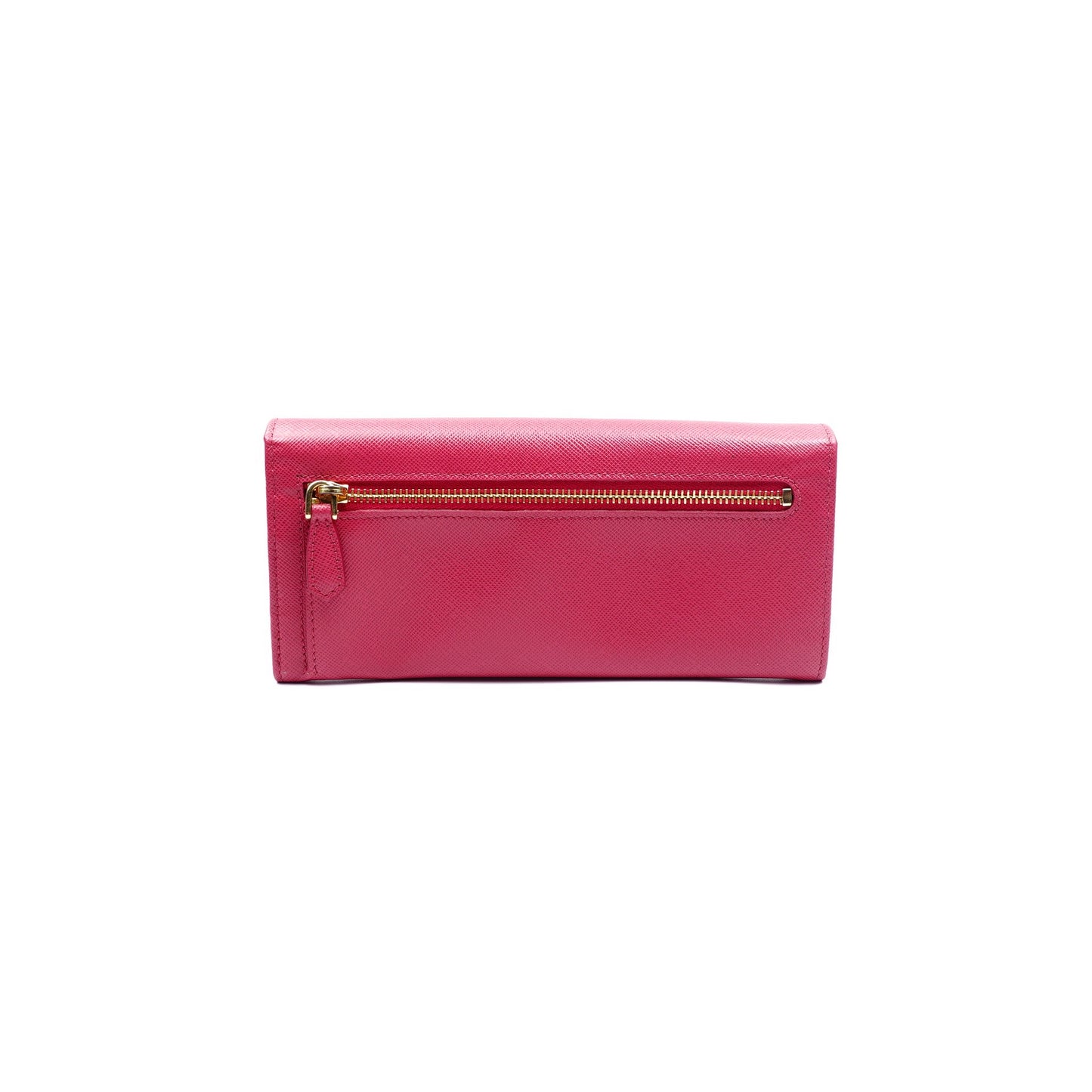 Pre-owned Prada Pink Calfskin Long Wallet