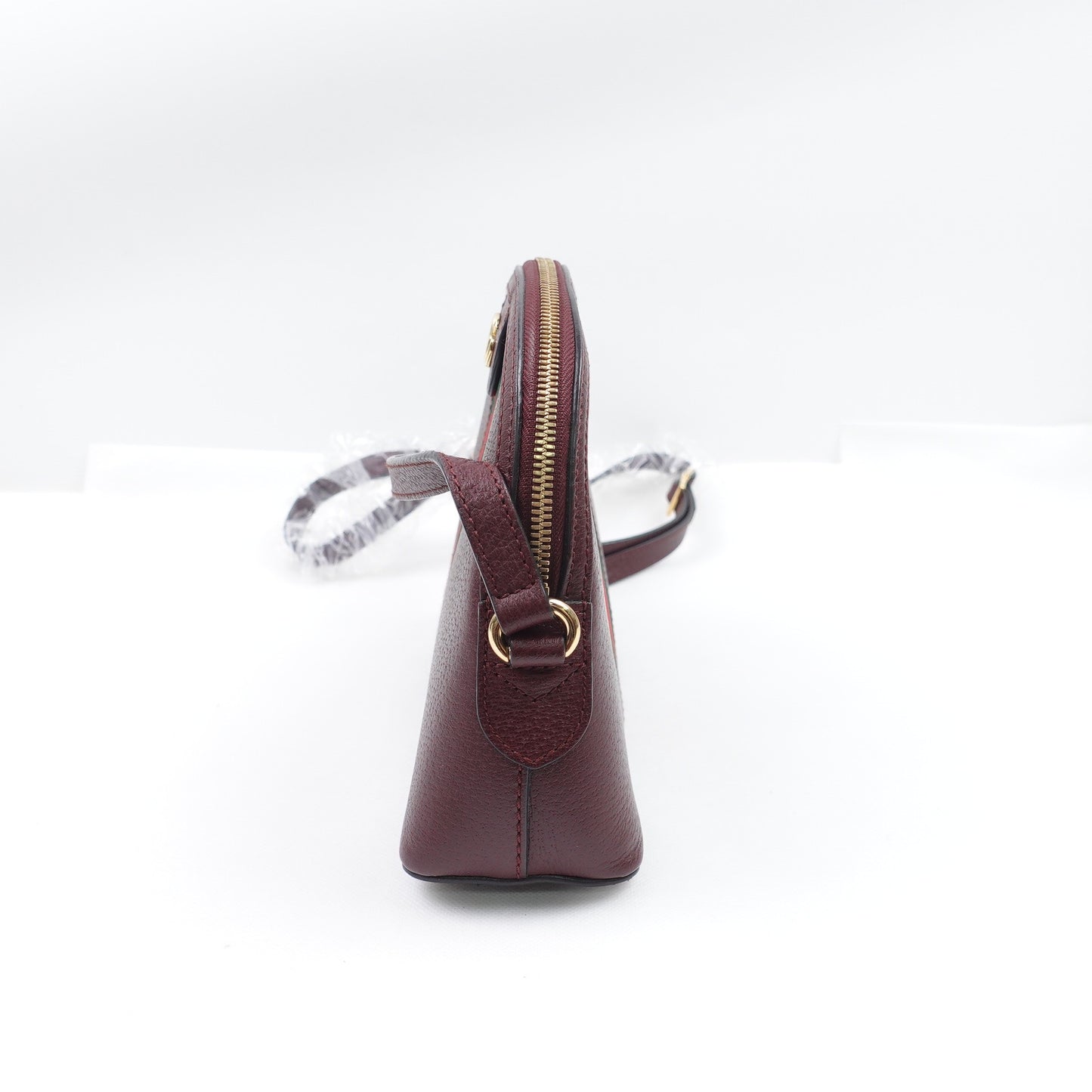Pre-owned Gucci Ophidia Dome Burgundy Calfskin Shoulder Bag