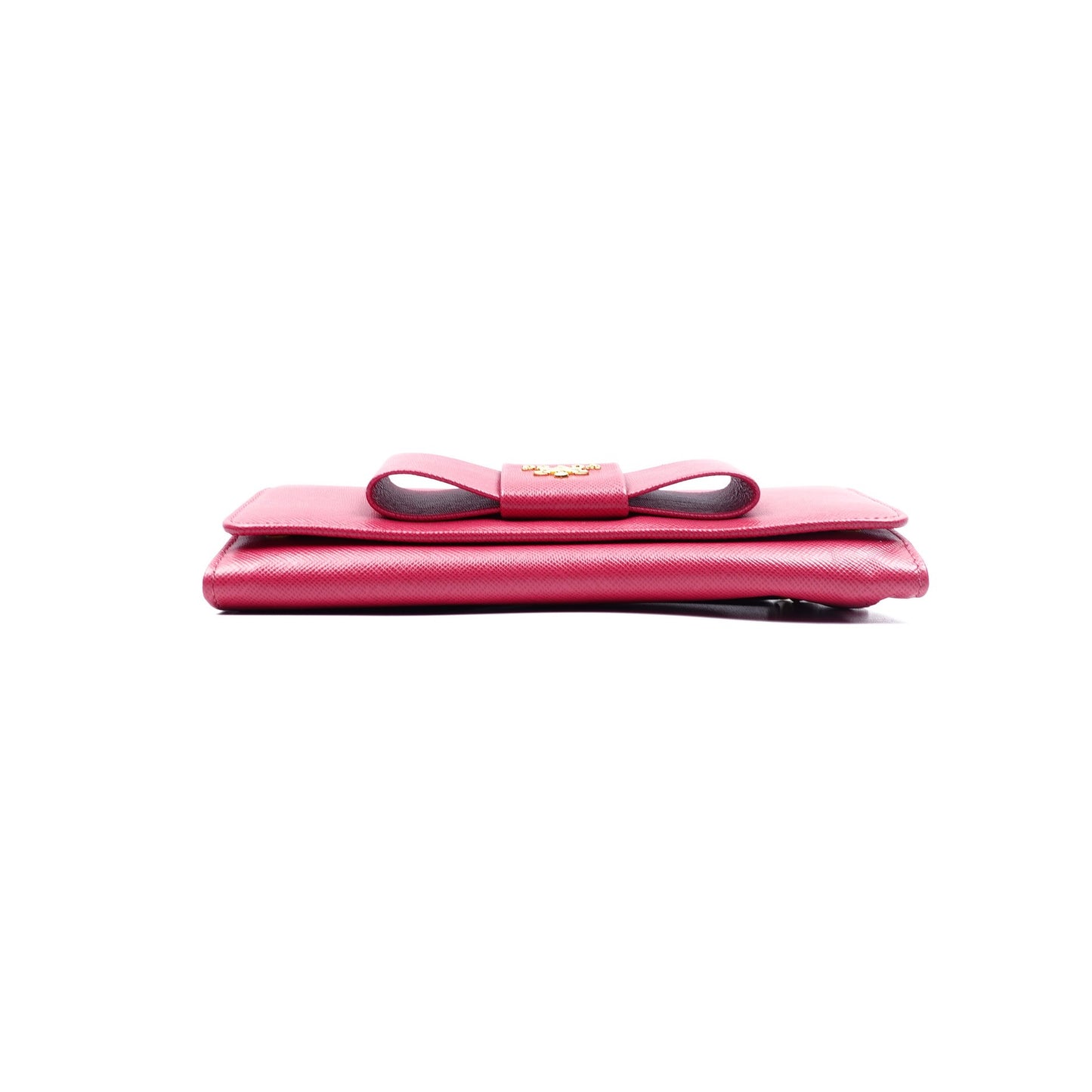 Pre-owned Prada Pink Calfskin Long Wallet