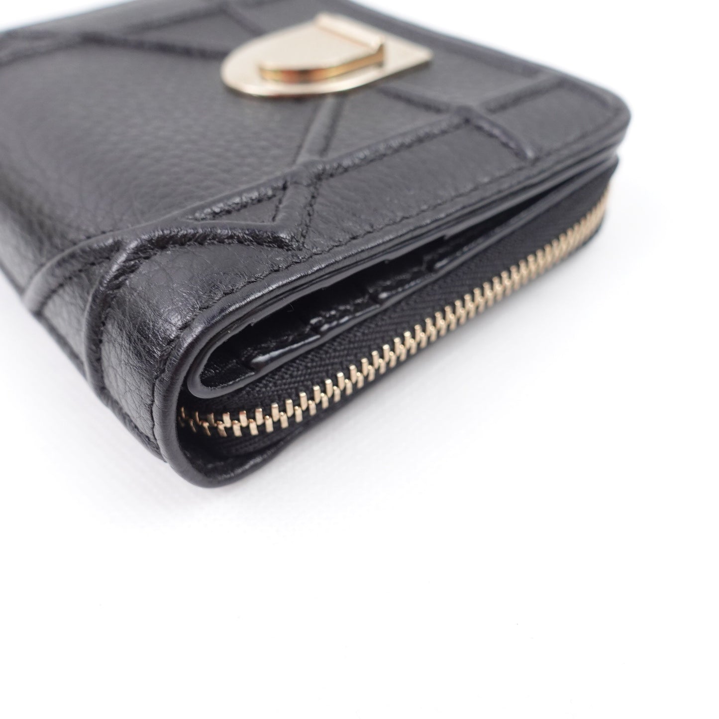 Pre-owned Dior Diorama Black Calfskin Wallet