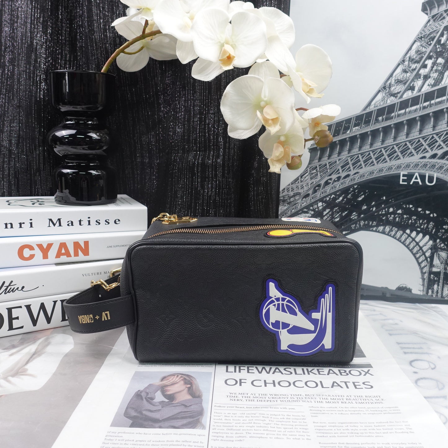Pre-owned Louis Vuitton X NBA Black Calfskin Handbag