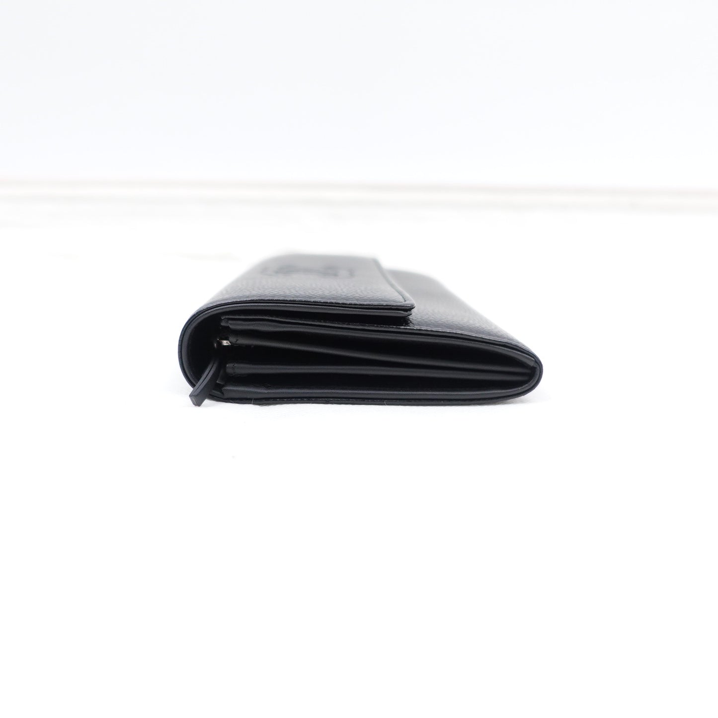 Pre-owned Chanel Black Caviar Wallet