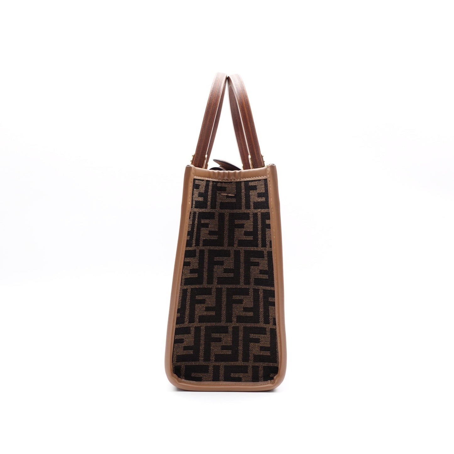 Pre-owned Fendi Sunshine Small Monogram Canvas Shoulder Bag