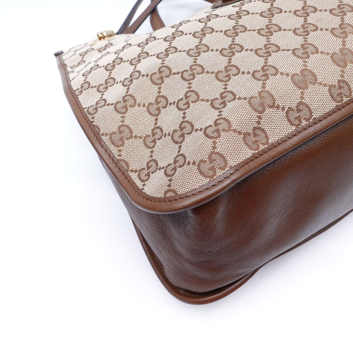 Pre-owned Gucci Horsebit 1955 Monogram Canvas Tote Bag T10309137