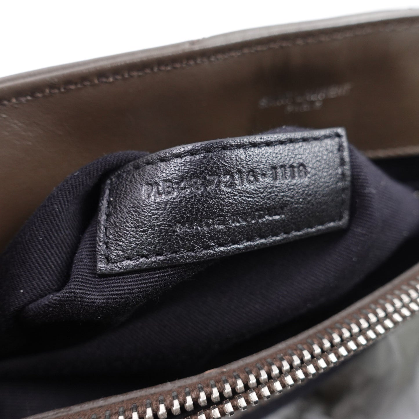 Pre-owned Saint Laurent Loulou Medium Grey Calfskin Shoulder Bag