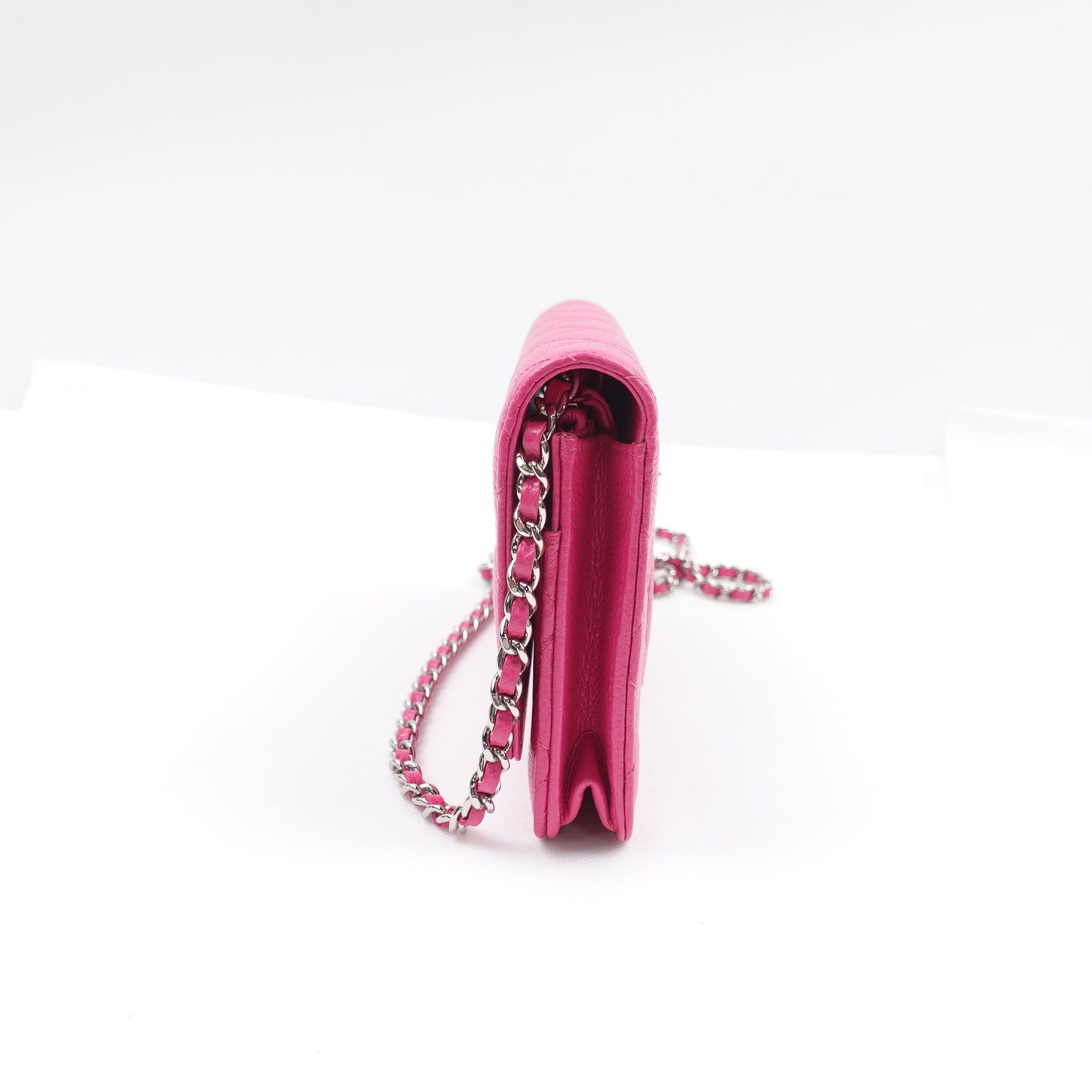 Pre-owned Chanel CF Woc Hot Pink Caviar Shoulder Bag