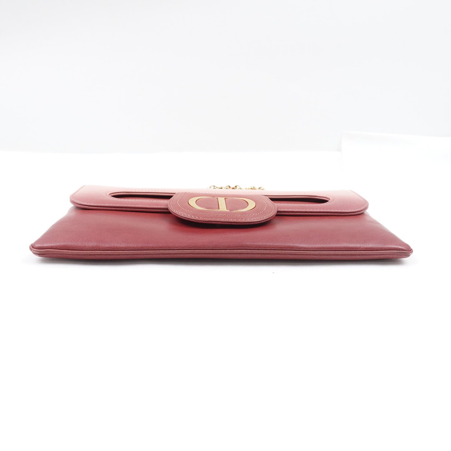 Pre-owned Dior Double Gradient Pink Calfskin Shoulder Bag