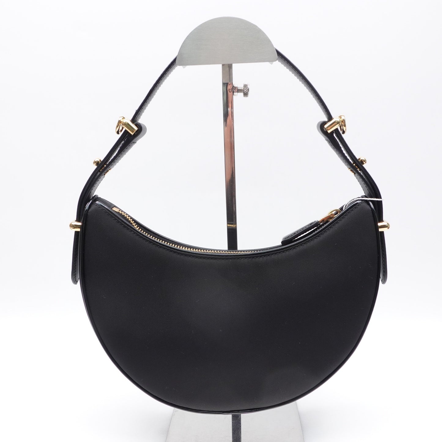 Pre-owed Prada Arque Black Nylon Hobo Bag