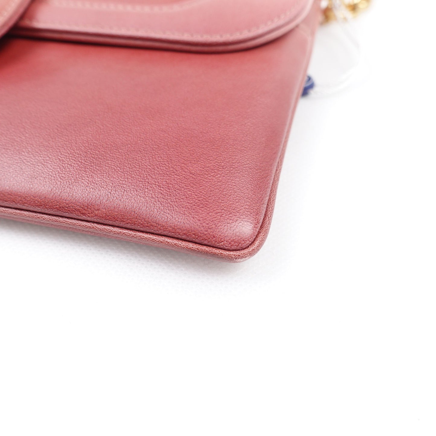 Pre-owned Dior Double Gradient Pink Calfskin Shoulder Bag