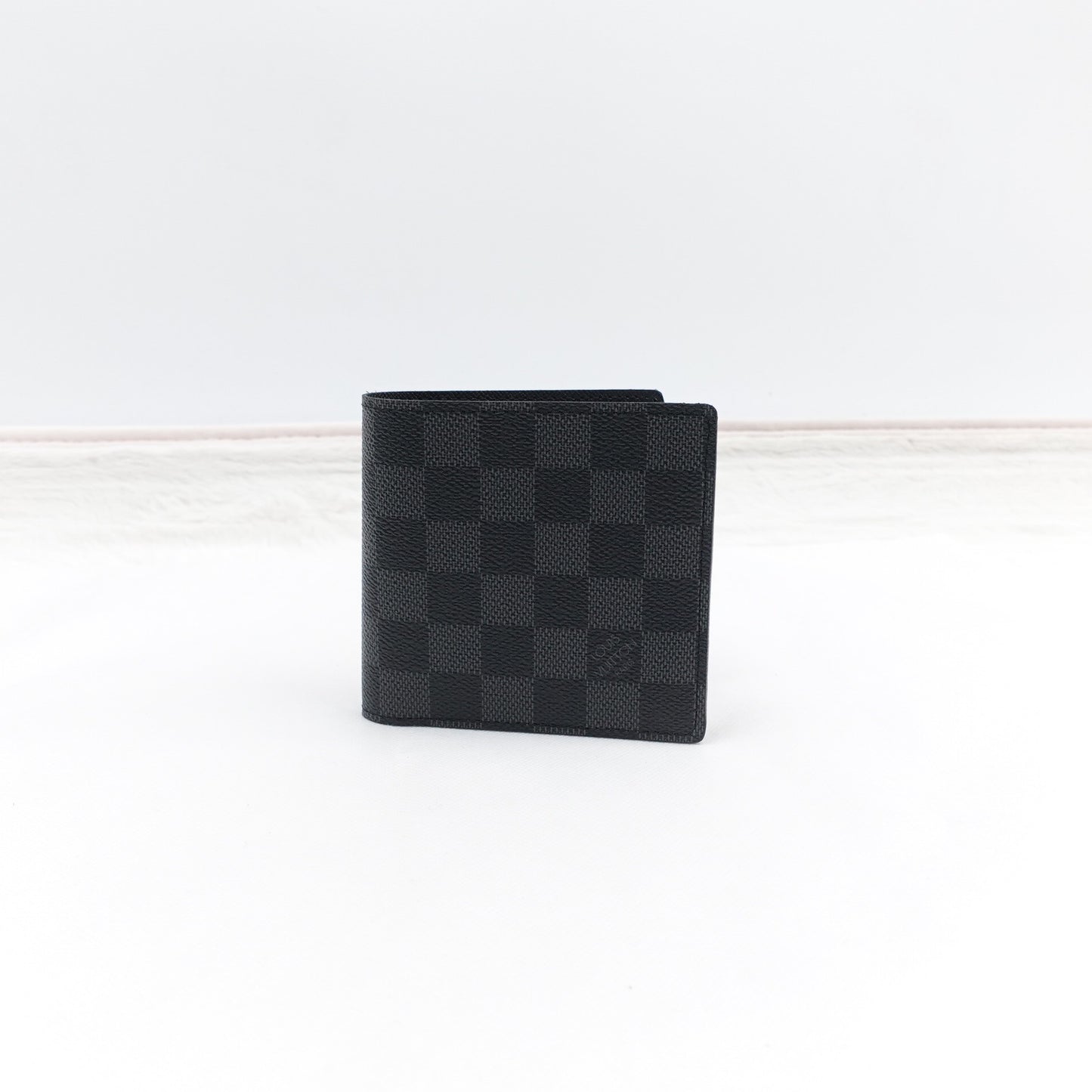 Pre-owned Louis Vuitton Multiple Damier Graphite Coated Canvas Short Wallet