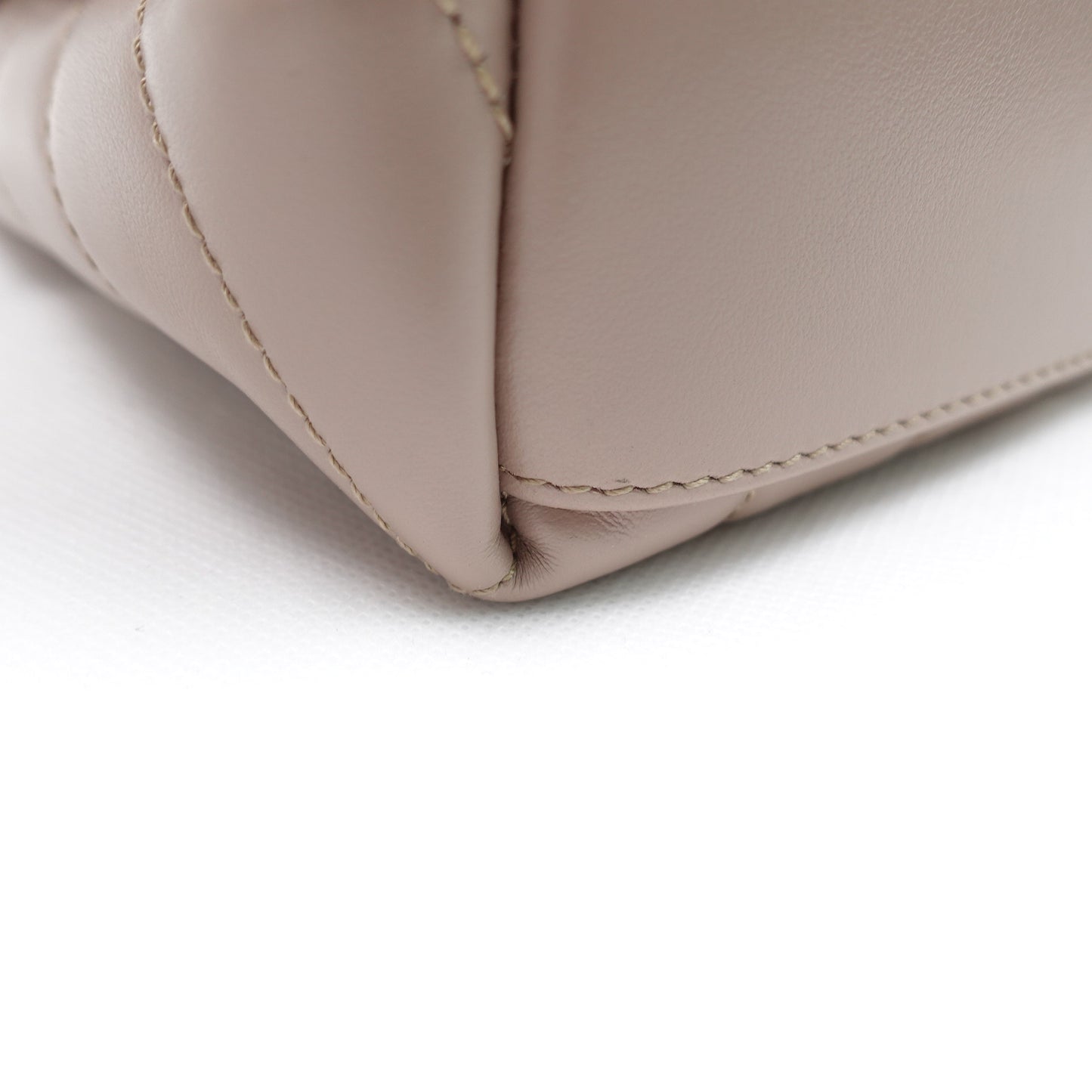 Pre-owned Saint Laurent Loulou Small Beige Canvas Shoulder Bag