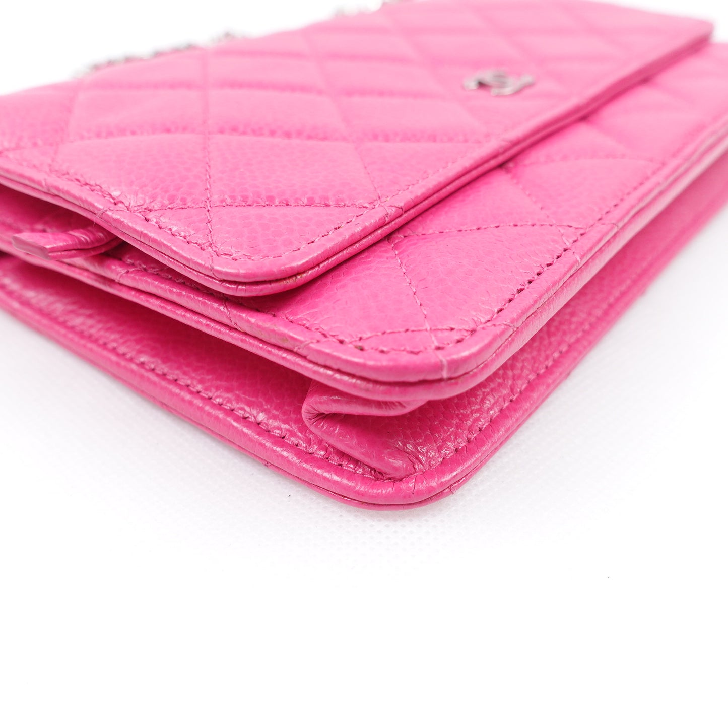 Pre-owned Chanel CF Woc Hot Pink Caviar Shoulder Bag